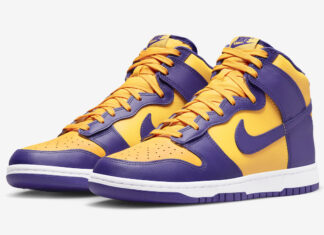 耐克Dunk High “Lakers “的官方照片