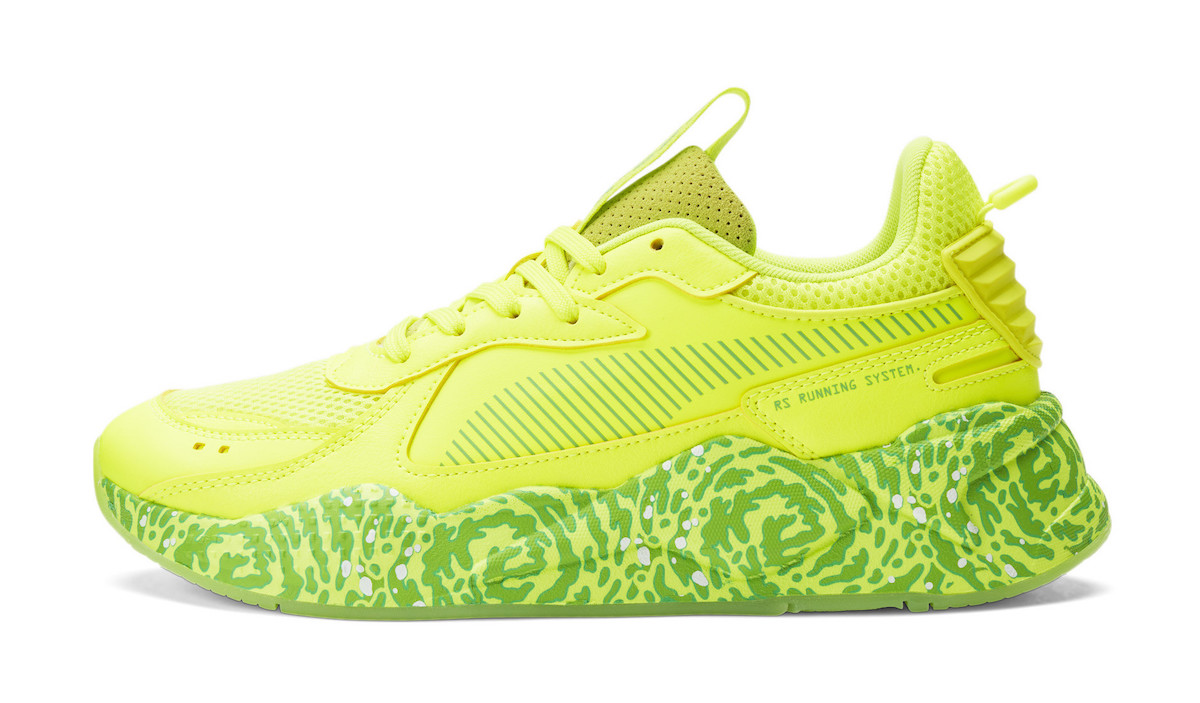 Rick and Morty PUMA RS-X Safety Yellow 386781-01 Release Date