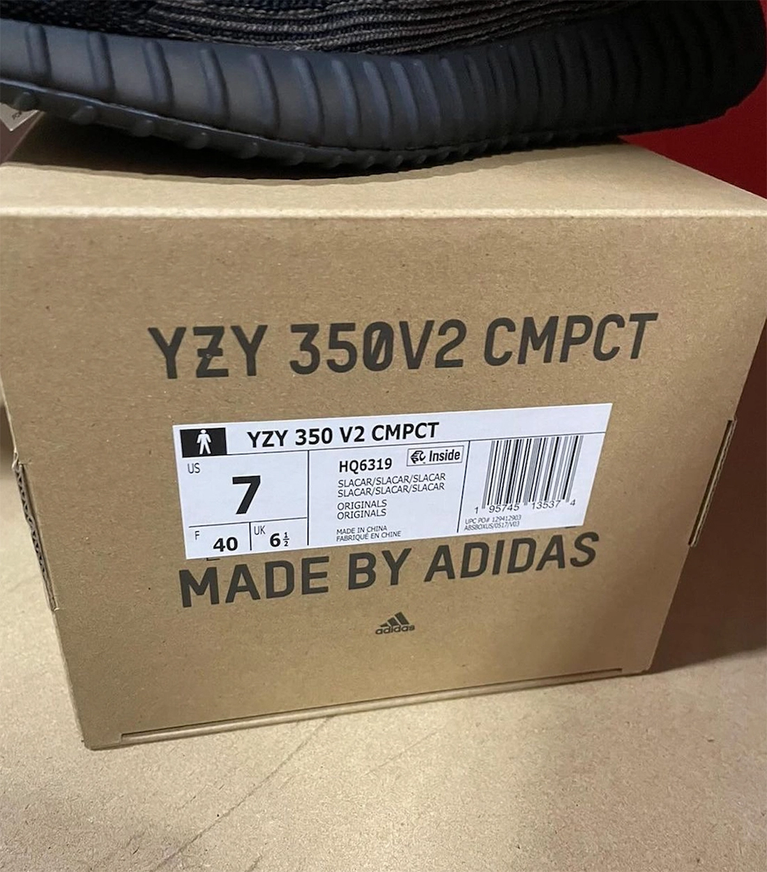 adidas Yeezy Boost 350 V2 CMPCT Slate Carbon HQ6319 Release Date