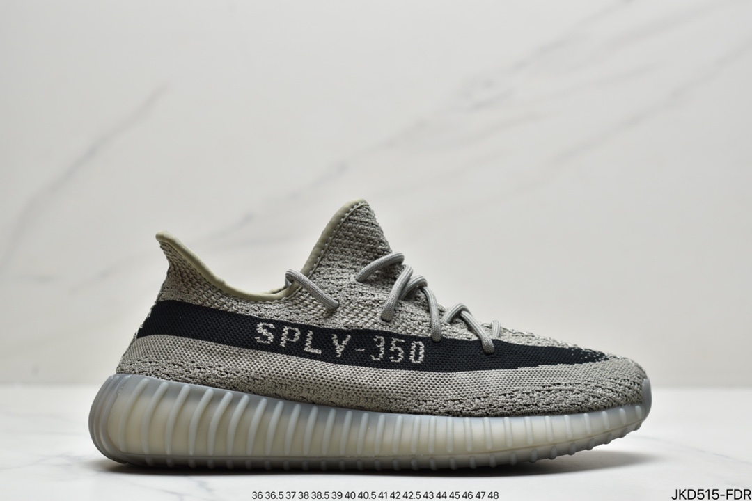 联乘侃爷Kanye West x Adidas Yeezy Boost 350 V2″Light” 椰子棉花白慢跑鞋货号：HQ2059