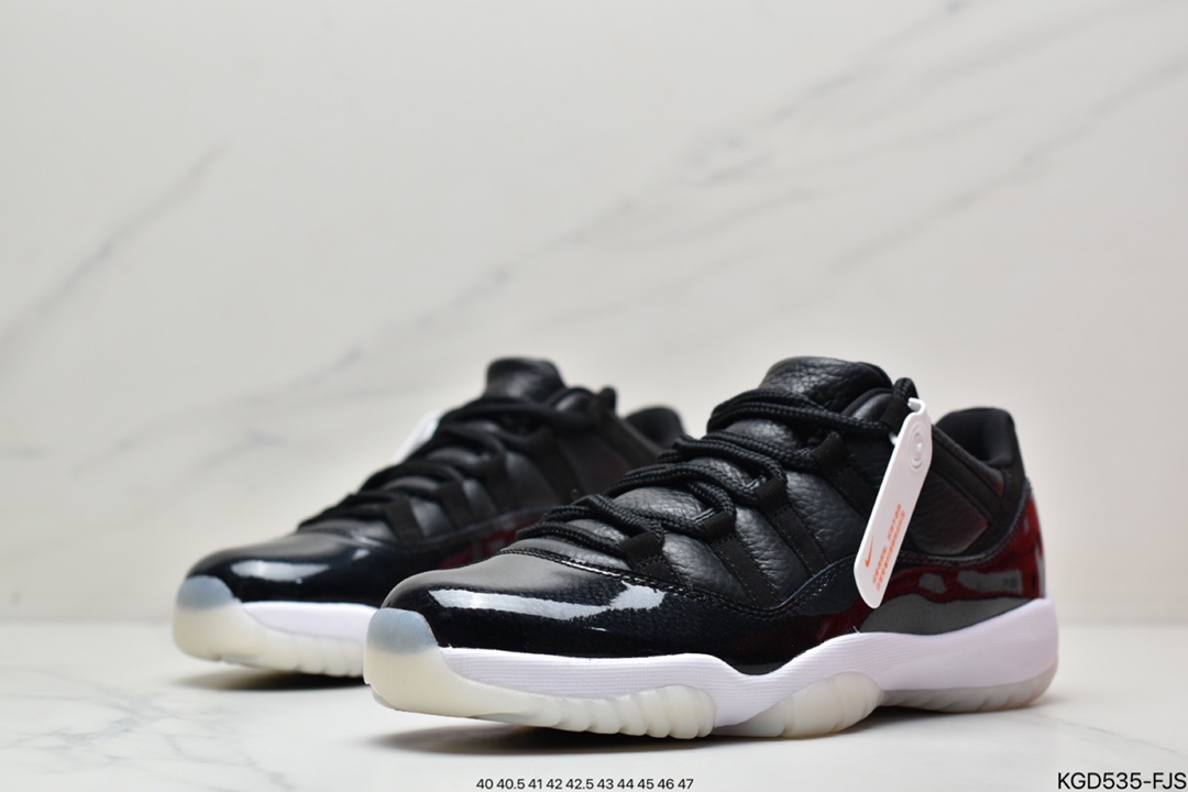 篮球鞋, Nike Air, Bred, AJ11, Aj1, Air Jordan 11, Air Jordan 1, Air Jordan - 耐克Nike Air Jordan 11 Retro Low"Concord Bred"低帮篮球鞋“ 黑红康扣黑白红”AV2187-001