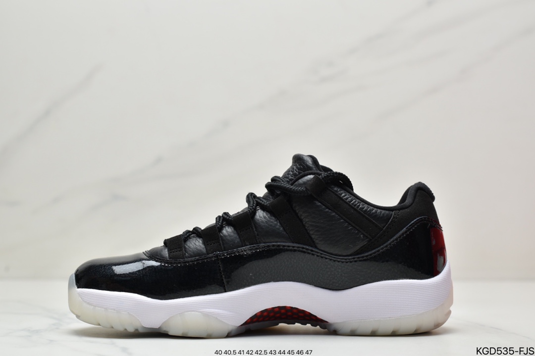 篮球鞋, Nike Air, Bred, AJ11, Aj1, Air Jordan 11, Air Jordan 1, Air Jordan - 耐克Nike Air Jordan 11 Retro Low"Concord Bred"低帮篮球鞋“ 黑红康扣黑白红”AV2187-001