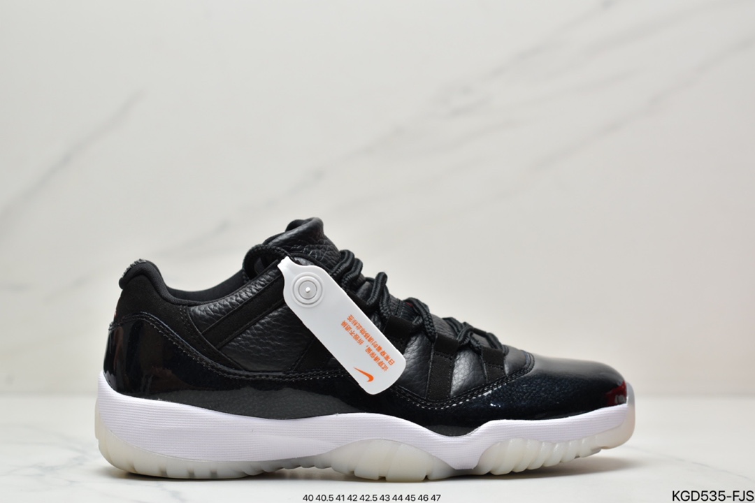 耐克Nike Air Jordan 11 Retro Low”Concord Bred”低帮篮球鞋“ 黑红康扣黑白红”AV2187-001