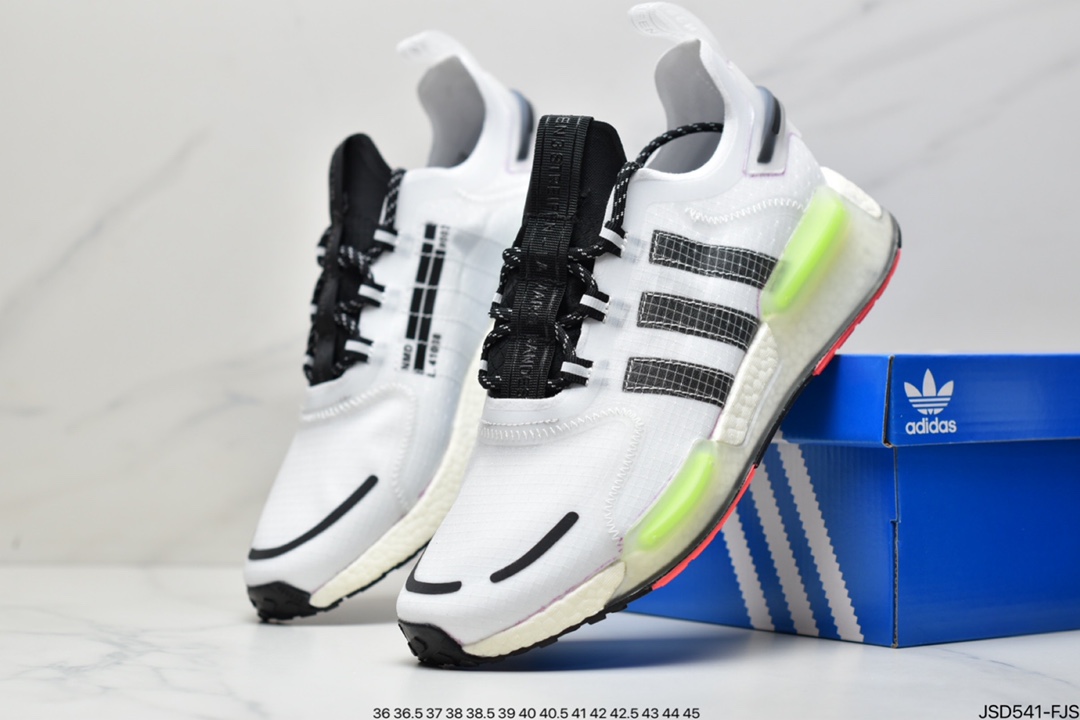 运动跑鞋, 跑鞋, 爆米花, Boost, Adidas - Adidas 阿迪达斯 NMD_V3 Boost 爆米花超弹中底 针织网面运动跑鞋