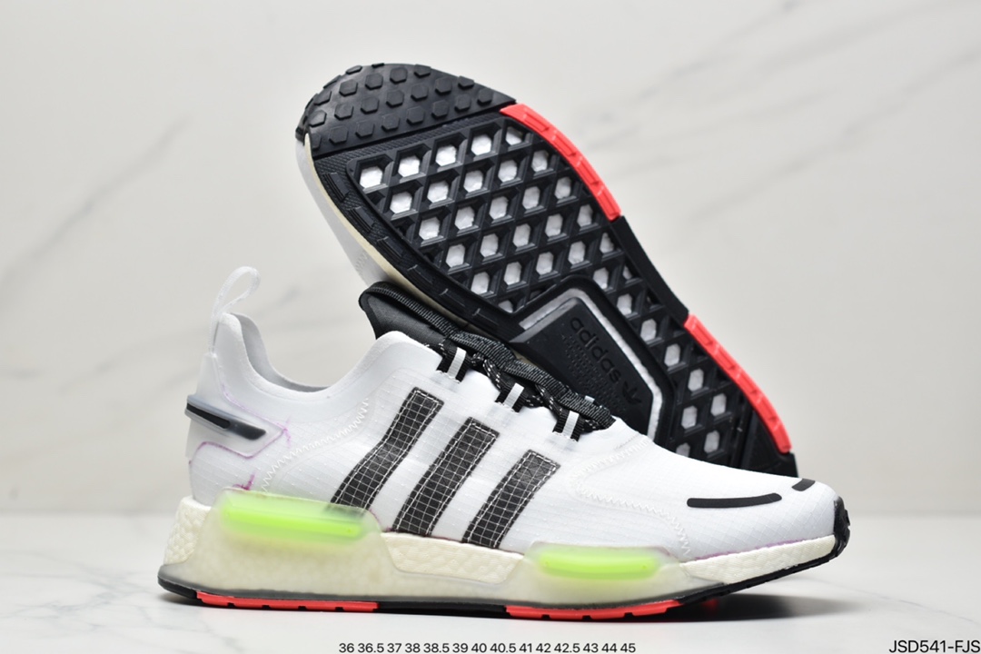 运动跑鞋, 跑鞋, 爆米花, Boost, Adidas - Adidas 阿迪达斯 NMD_V3 Boost 爆米花超弹中底 针织网面运动跑鞋