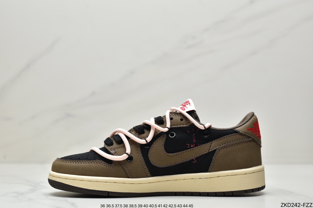 板鞋, 休闲板鞋, Travis Scott, Jordan, Aj1, Air Jordan 1 Low, Air Jordan 1, Air Jordan - Travis Scott x Air Jordan 1 Low AJ1乔1低帮倒钩 TS联名款运动休闲板鞋 CQ4277-003