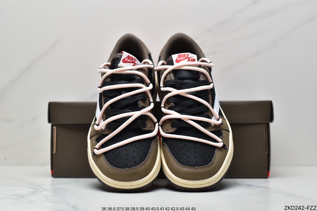 板鞋, 休闲板鞋, Travis Scott, Jordan, Aj1, Air Jordan 1 Low, Air Jordan 1, Air Jordan - Travis Scott x Air Jordan 1 Low AJ1乔1低帮倒钩 TS联名款运动休闲板鞋 CQ4277-003