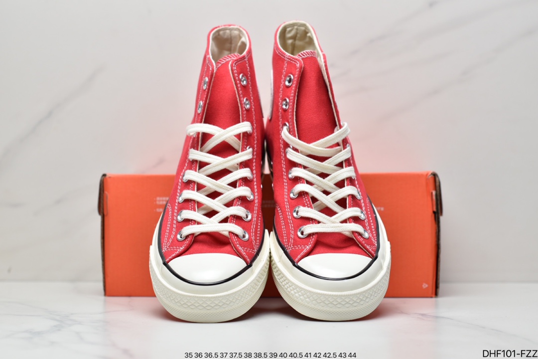 高帮, 板鞋, 匡威, Converse, 1970S - Converse匡威1970s三星标大红圣诞高帮男女复古休闲帆布板鞋