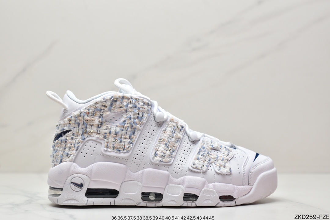 耐克Air More Uptempo 纯白代表着历史最高版本皮蓬原盒原标