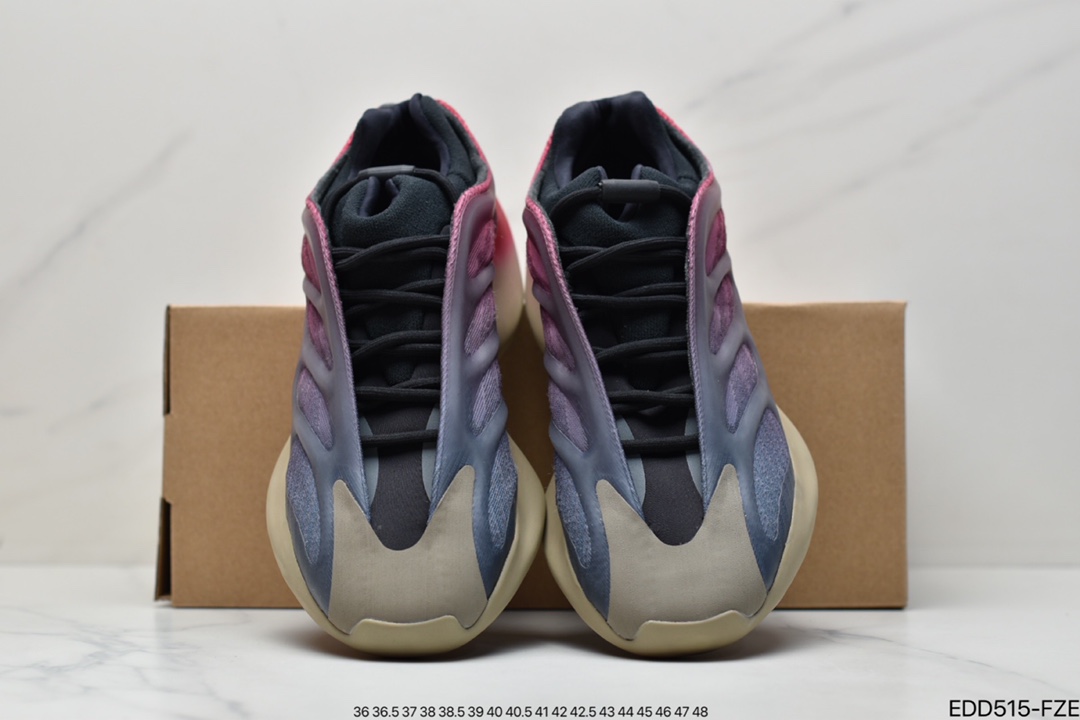 跑鞋, Yeezy 700 v3, Yeezy, Kanye West, Kanye, BOUNCE, adidas Yeezy, Adidas - 联乘坎耶·维斯特Kanye West x Adidas Yeezy 700 V3"Fade Carbon"低帮复古休闲运动穿搭慢跑鞋