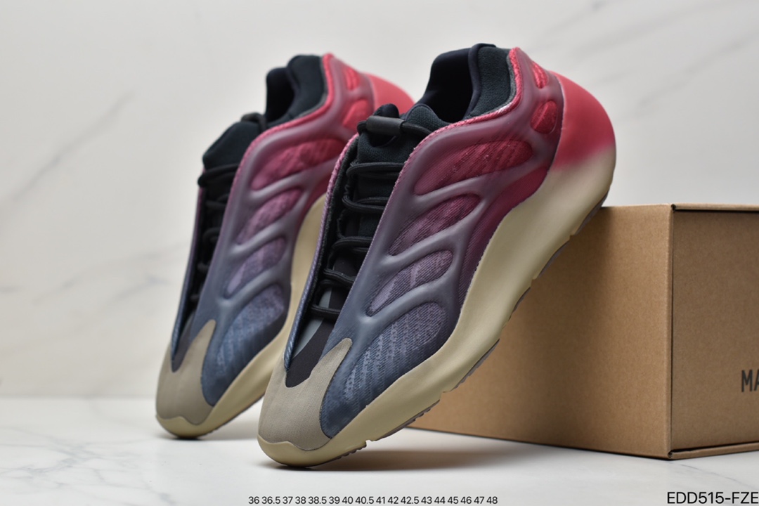 跑鞋, Yeezy 700 v3, Yeezy, Kanye West, Kanye, BOUNCE, adidas Yeezy, Adidas - 联乘坎耶·维斯特Kanye West x Adidas Yeezy 700 V3"Fade Carbon"低帮复古休闲运动穿搭慢跑鞋