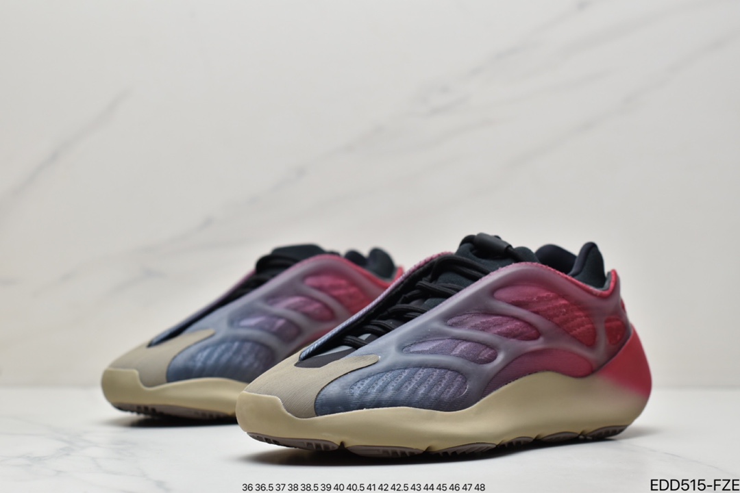 跑鞋, Yeezy 700 v3, Yeezy, Kanye West, Kanye, BOUNCE, adidas Yeezy, Adidas - 联乘坎耶·维斯特Kanye West x Adidas Yeezy 700 V3"Fade Carbon"低帮复古休闲运动穿搭慢跑鞋