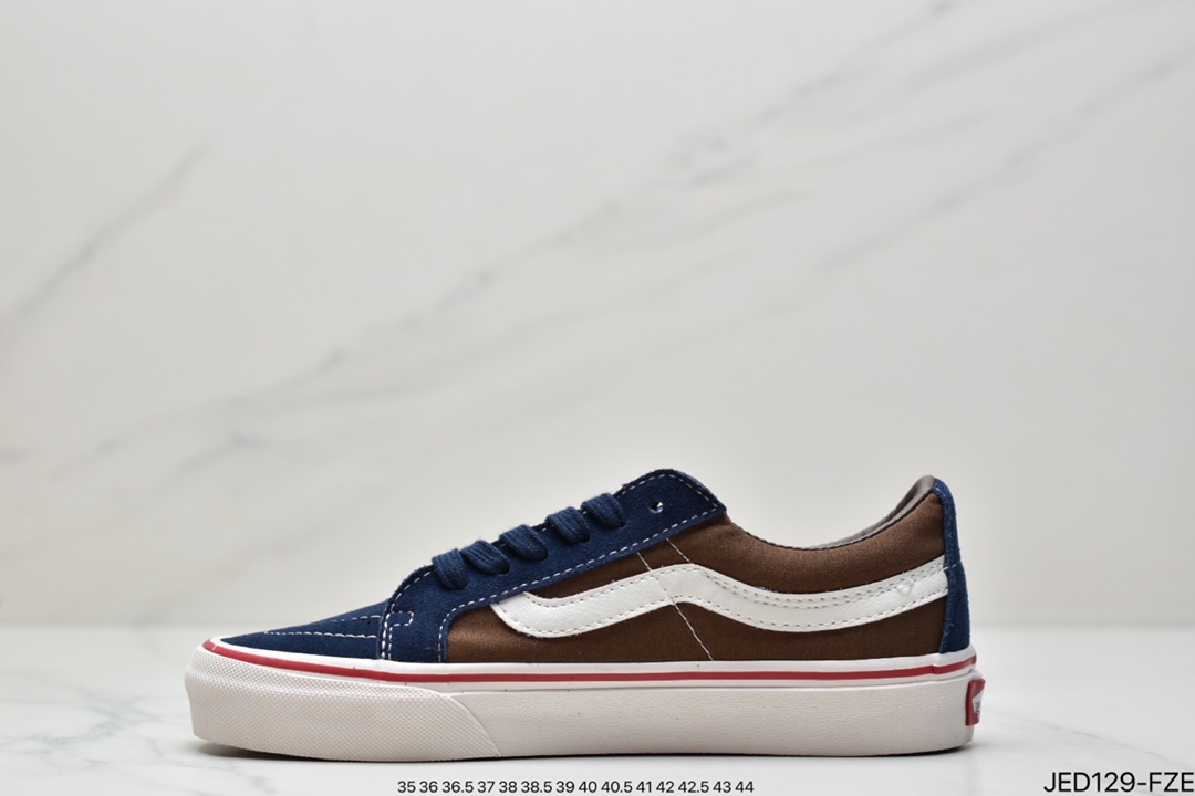 板鞋, Vans - 范斯VANS SK8-Low"Reissue S 改良低帮帆布休闲运动硫化滑板鞋