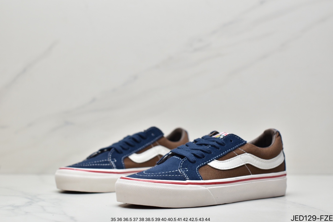 板鞋, Vans - 范斯VANS SK8-Low"Reissue S 改良低帮帆布休闲运动硫化滑板鞋