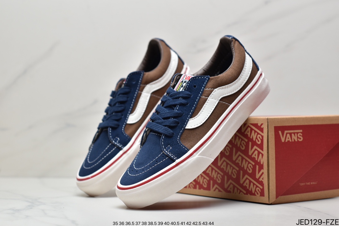 板鞋, Vans - 范斯VANS SK8-Low"Reissue S 改良低帮帆布休闲运动硫化滑板鞋