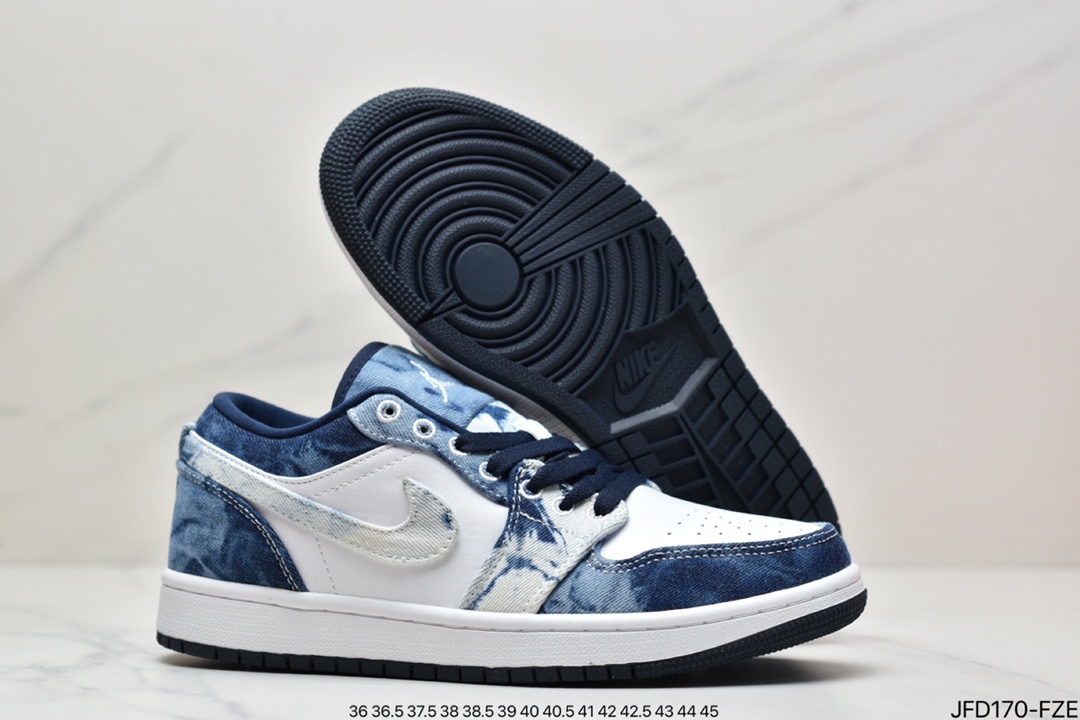 篮球鞋, 低帮篮球鞋, Jordan - 乔丹Jordan 1 Low SE Washed Denim 水洗丹宁 低帮篮球鞋 CZ8455-100