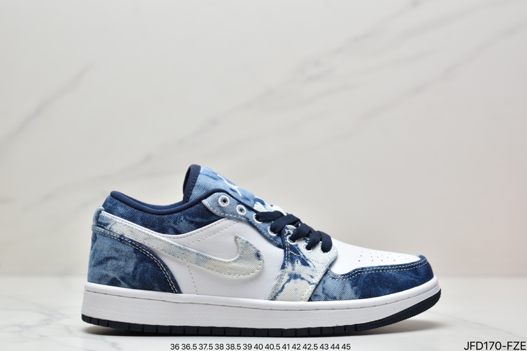 乔丹Jordan 1 Low SE Washed Denim 水洗丹宁 低帮篮球鞋 CZ8455-100