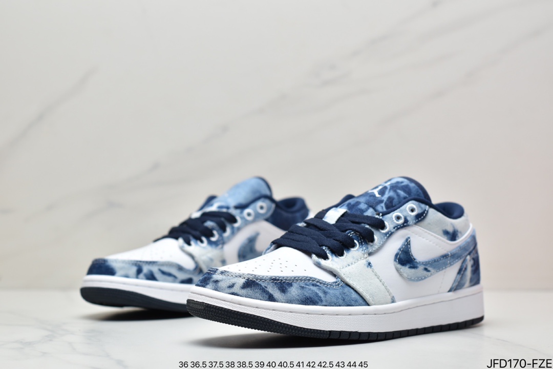 篮球鞋, 低帮篮球鞋, Jordan - 乔丹Jordan 1 Low SE Washed Denim 水洗丹宁 低帮篮球鞋 CZ8455-100