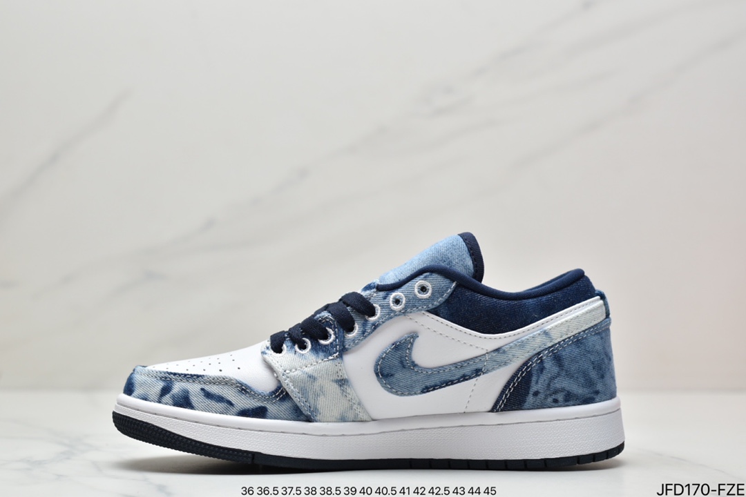 篮球鞋, 低帮篮球鞋, Jordan - 乔丹Jordan 1 Low SE Washed Denim 水洗丹宁 低帮篮球鞋 CZ8455-100