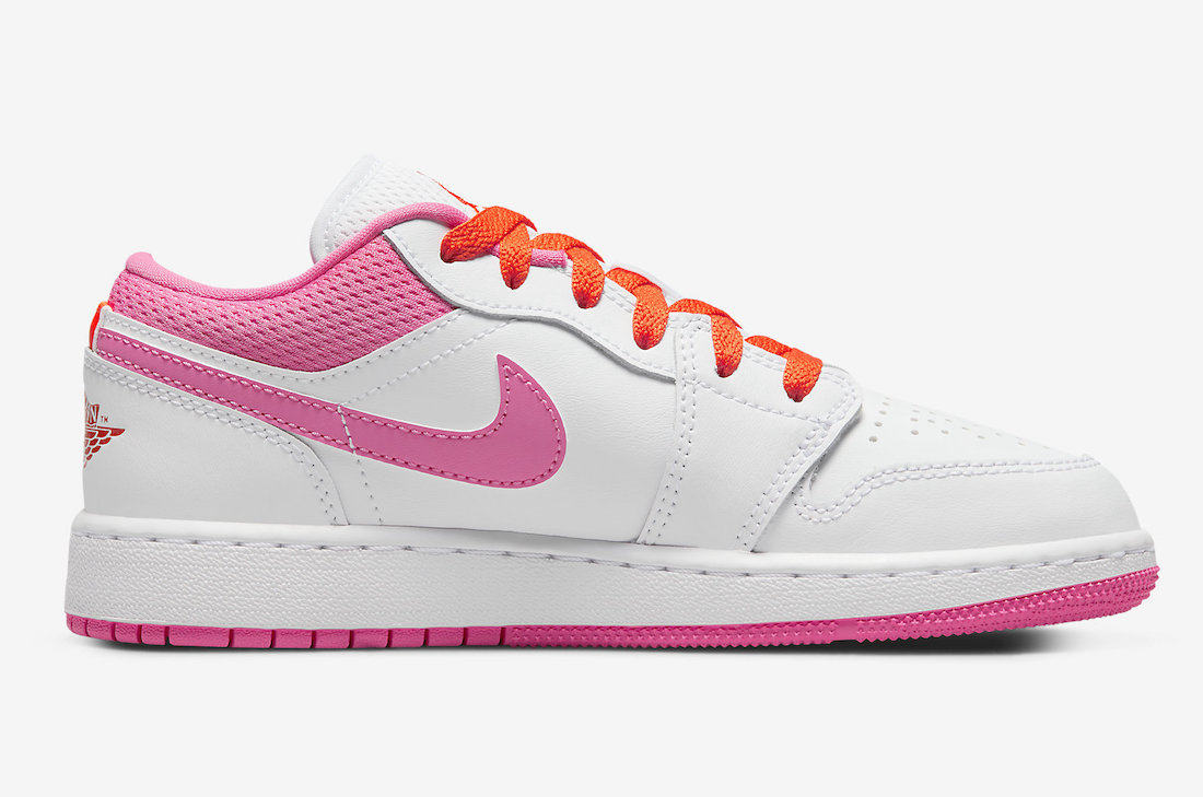 Air Jordan 1 Low GS White Safety Orange Pinksicle DR9498-168 Release Date