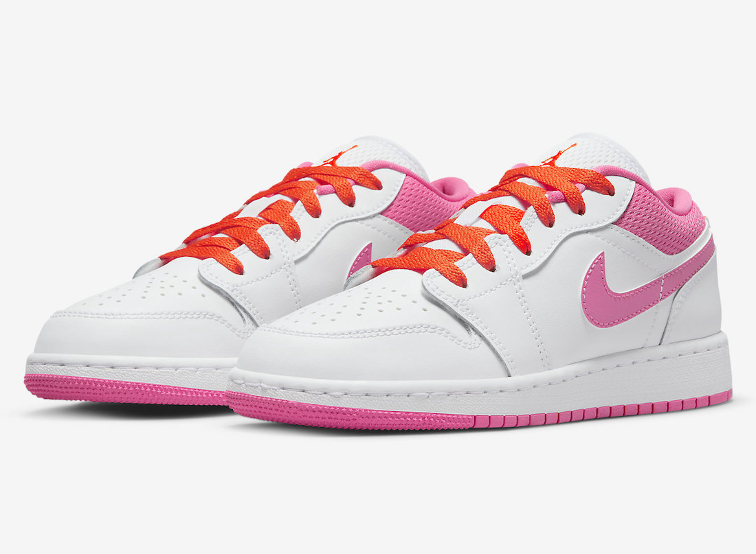 Air Jordan 1 Low GS White Safety Orange Pinksicle DR9498-168 Release Date