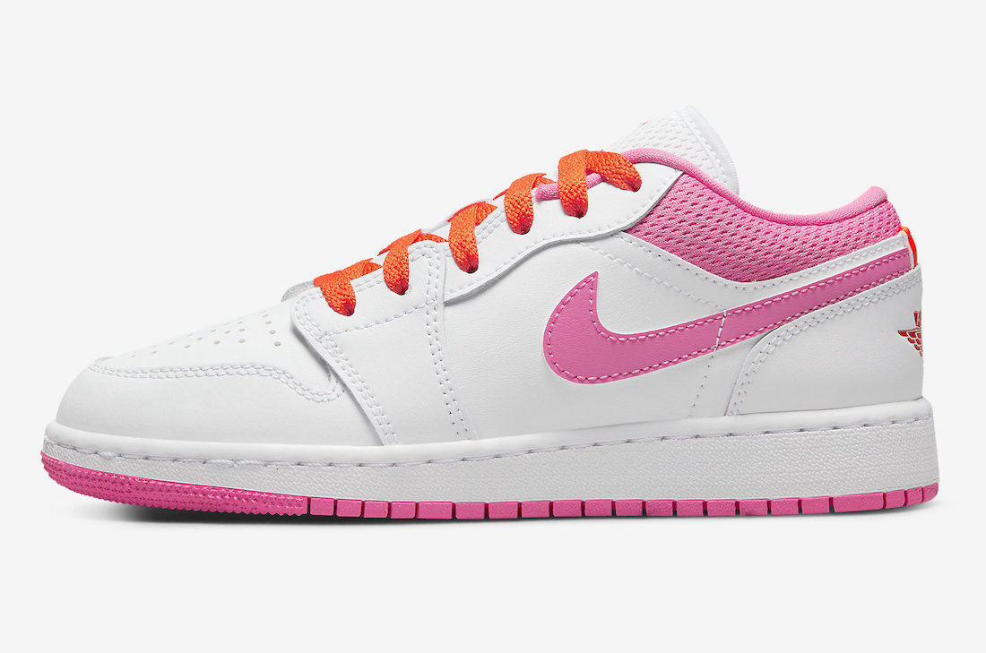 Air Jordan 1 Low GS White Safety Orange Pinksicle DR9498-168 Release Date