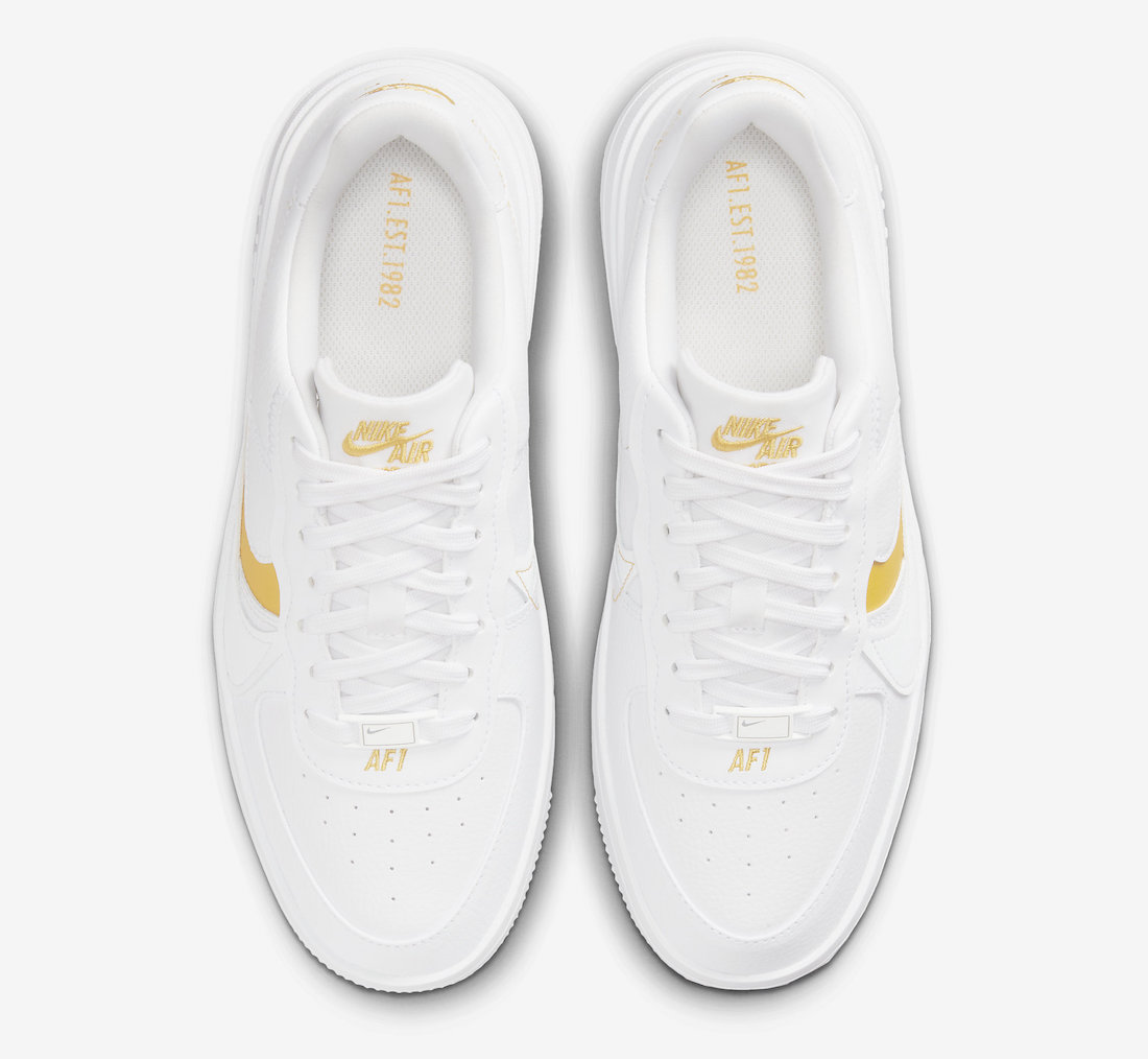 Nike Air Force 1 PLT.AF.ORM White Yellow Ochre DJ9946-102 Release Date