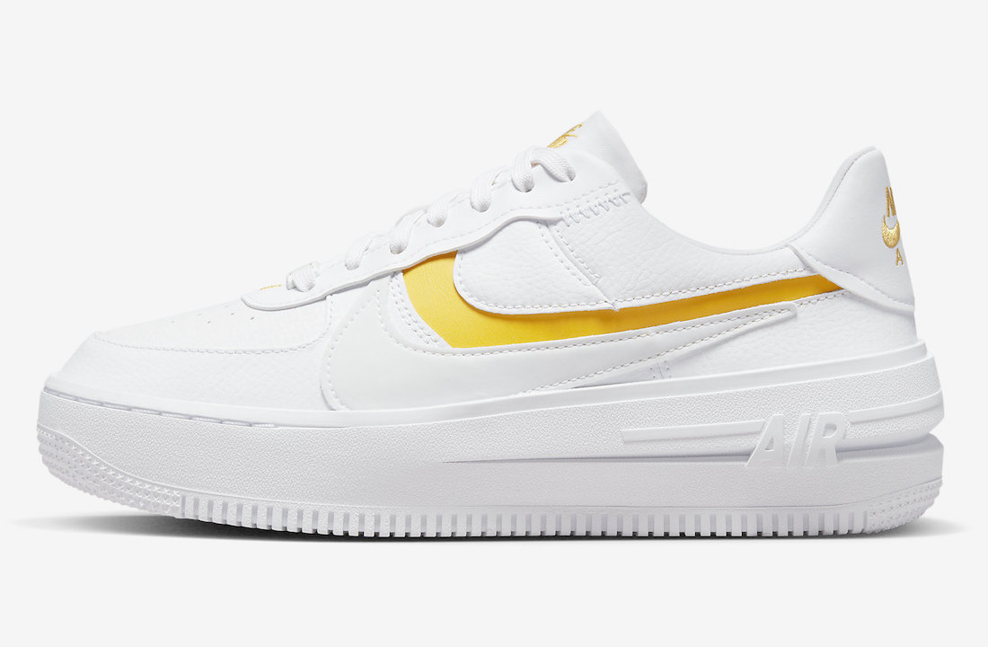 Nike Air Force 1 PLT.AF.ORM White Yellow Ochre DJ9946-102 Release Date