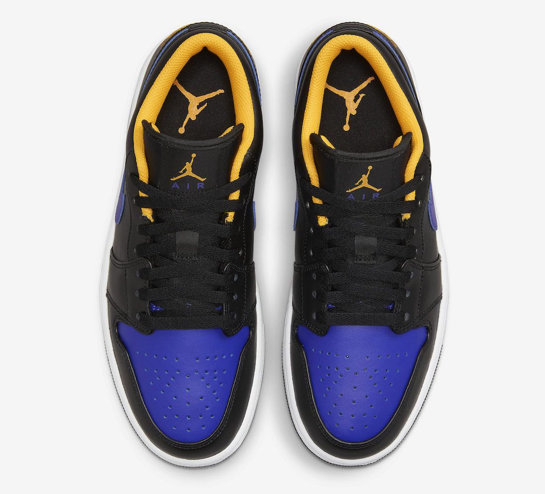 Air Jordan 1 Low Black Dark Concord Taxi 553558-075 Release Date