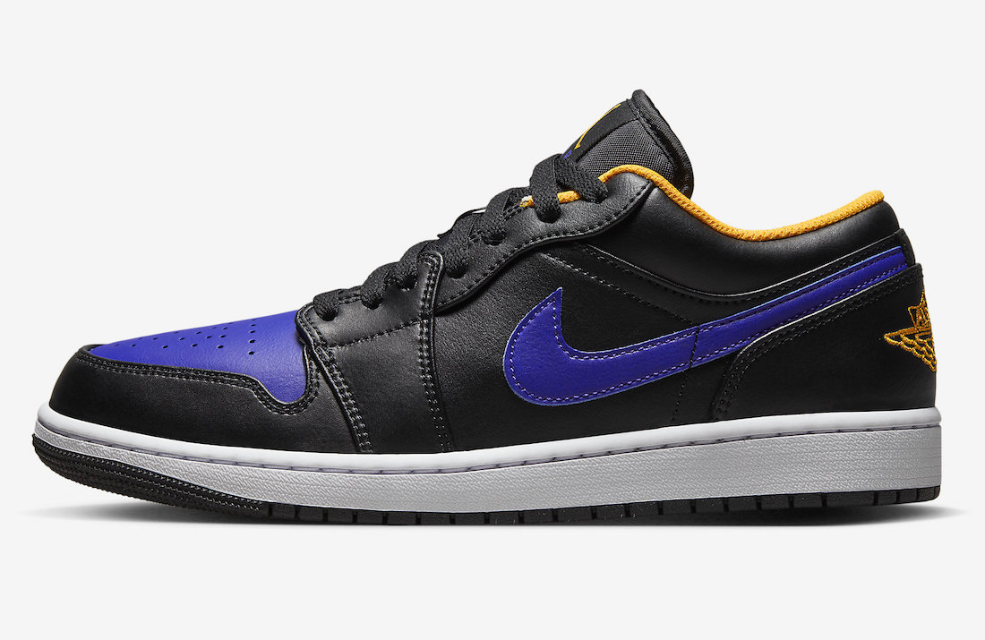 Air Jordan 1 Low Black Dark Concord Taxi 553558-075 Release Date