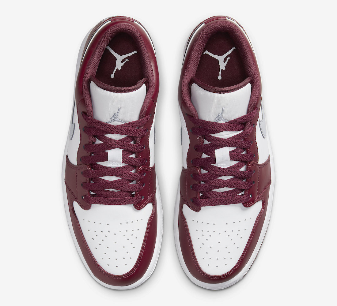 Air Jordan 1 Low Bordeaux 553558-615 Release Date