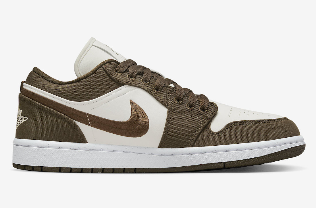 Air Jordan 1 Low Light Olive Sail White DV0426-301 Release Date