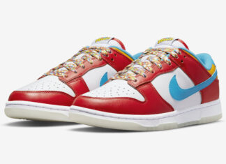 LeBron James x Nike Dunk Low “Fruity Pebbles” 的官方照片