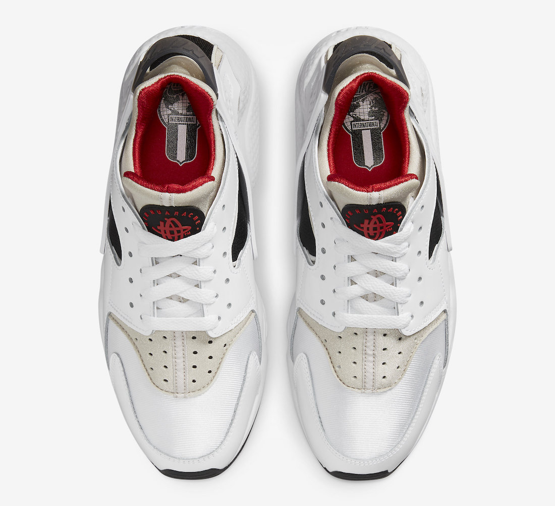 Nike Air Huarache White Black Red DV6018-100 Release Date