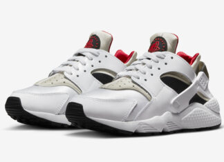 耐克Air Huarache发布了白色、黑色和红的配色