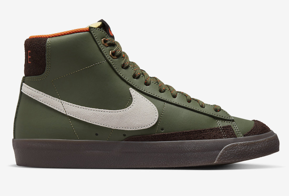 Nike Blazer Mid Vintage Army Olive Campfire Oreange DZ5176-300 Release Date