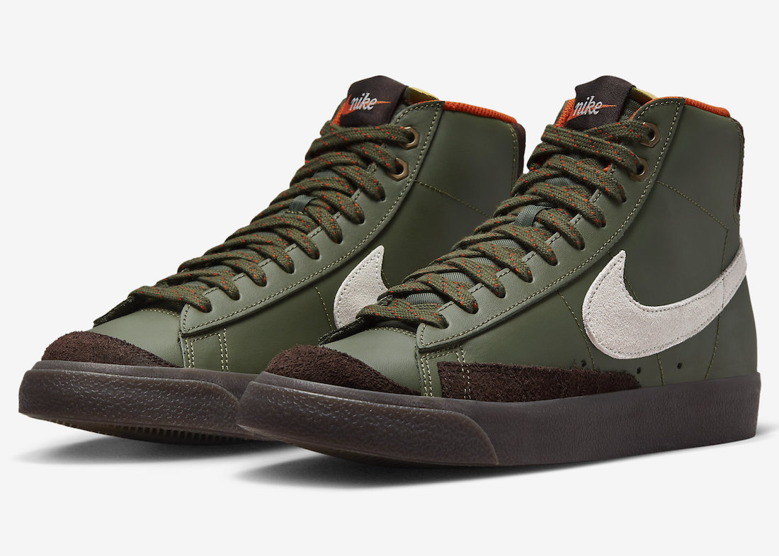 Nike Blazer Mid Vintage Army Olive Campfire Oreange DZ5176-300 Release Date