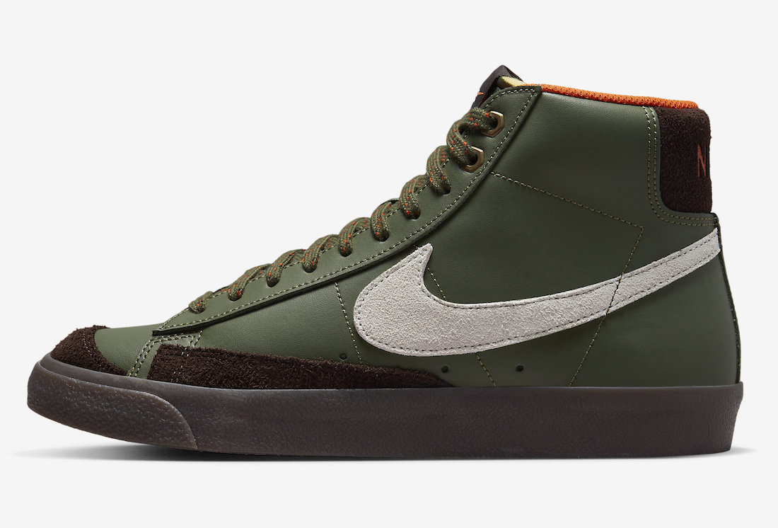 Nike Blazer Mid Vintage Army Olive Campfire Oreange DZ5176-300 Release Date