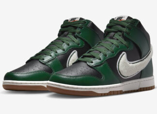 Nike Dunk High “Chenille Swoosh “在 “Gorge Green “中揭开面纱