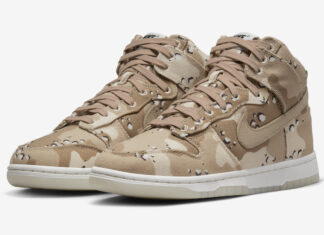 Nike Dunk High “Desert Camo “的官方照片