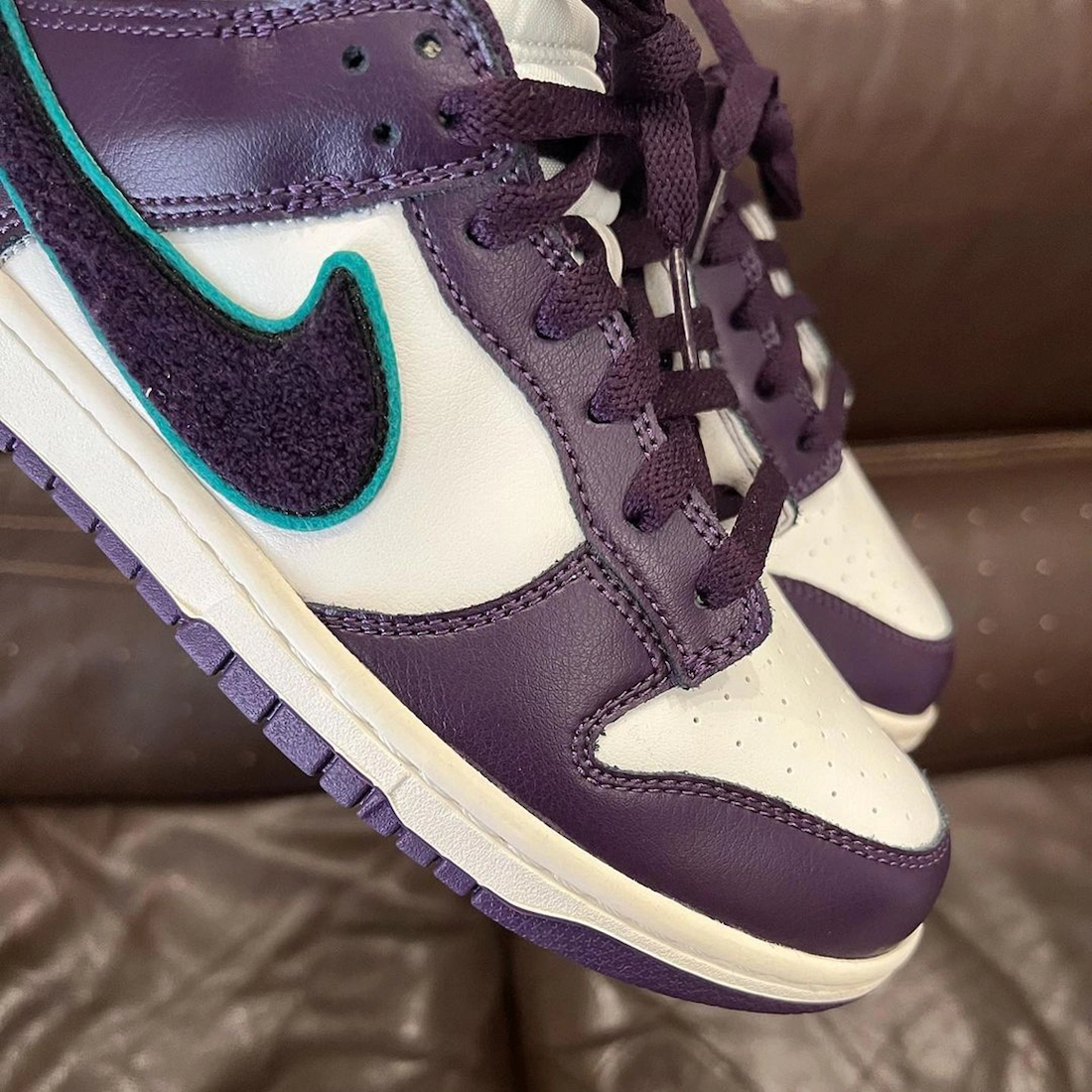 Nike Dunk Low Chenille Swoosh Purple Release Date