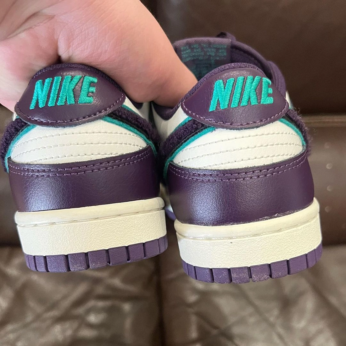 Nike Dunk Low Chenille Swoosh Purple Release Date