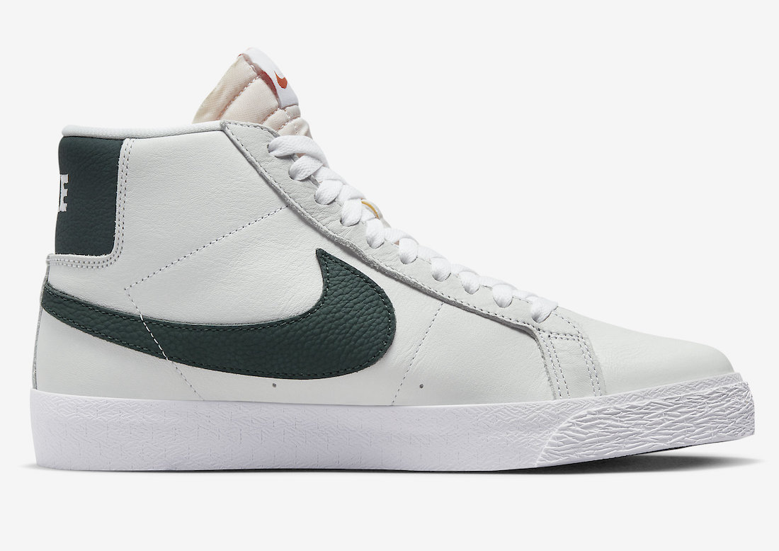 Nike SB Blazer Mid Orange Label White Green DR9092-100 Release Date