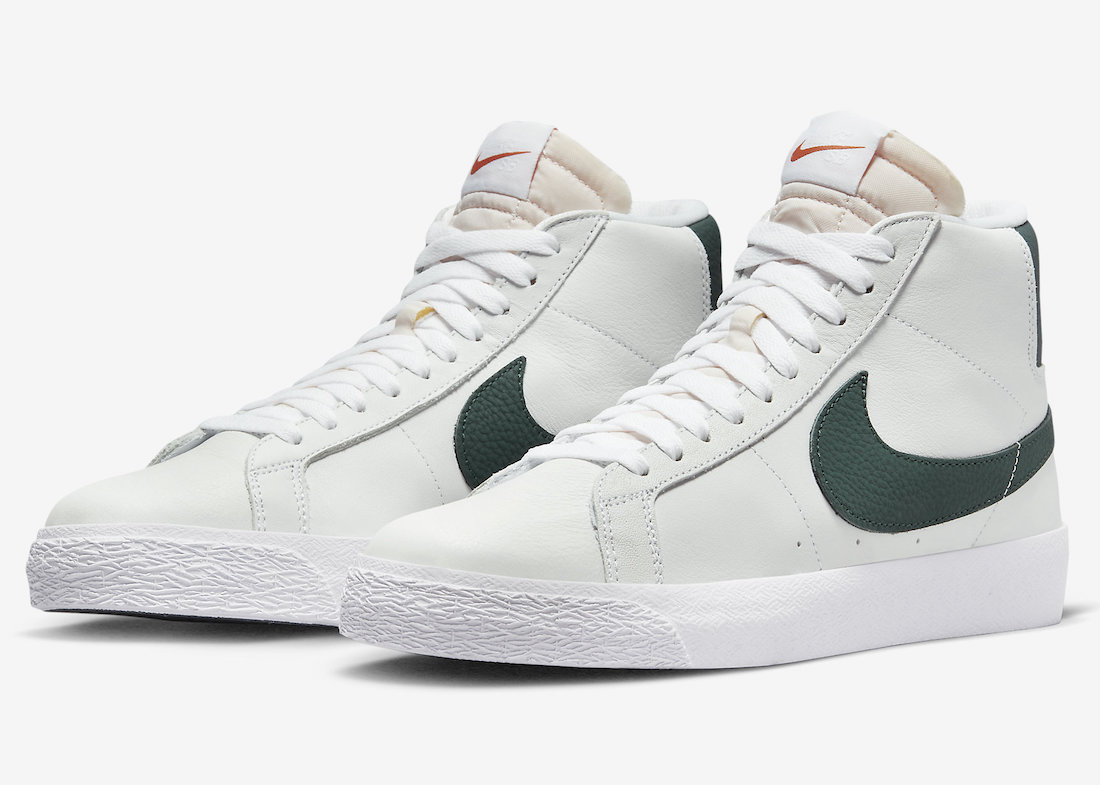 Nike SB Blazer Mid Orange Label White Green DR9092-100 Release Date