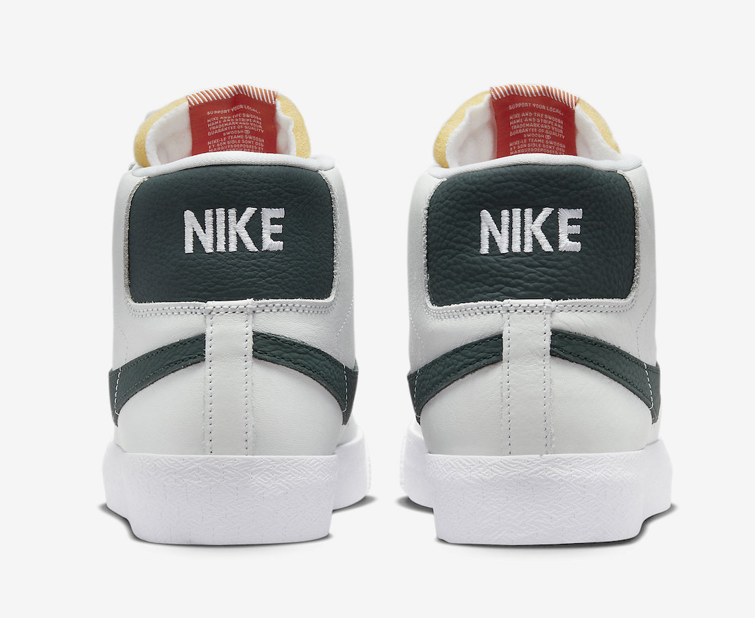 Nike SB Blazer Mid Orange Label White Green DR9092-100 Release Date