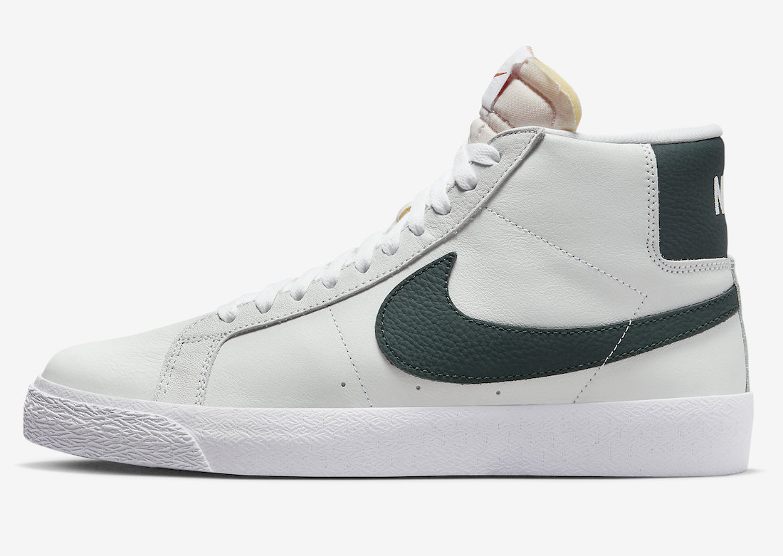 Nike SB Blazer Mid Orange Label White Green DR9092-100 Release Date