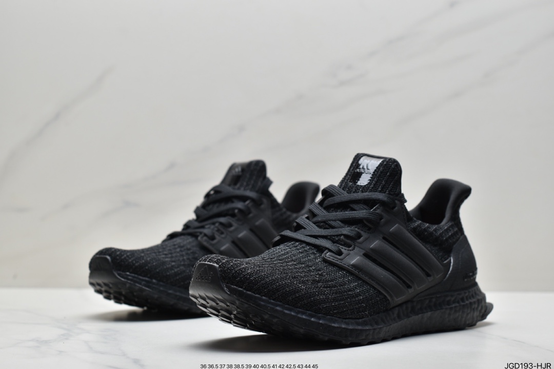 跑鞋, Ultra Boost, Triple Black, Boost, Black, Adidas Ultra Boost, Adidas - 阿迪达斯 Adidas Ultra Boost Triple Black UB4.0爆米花减震跑鞋 全黑 货号：BB6171