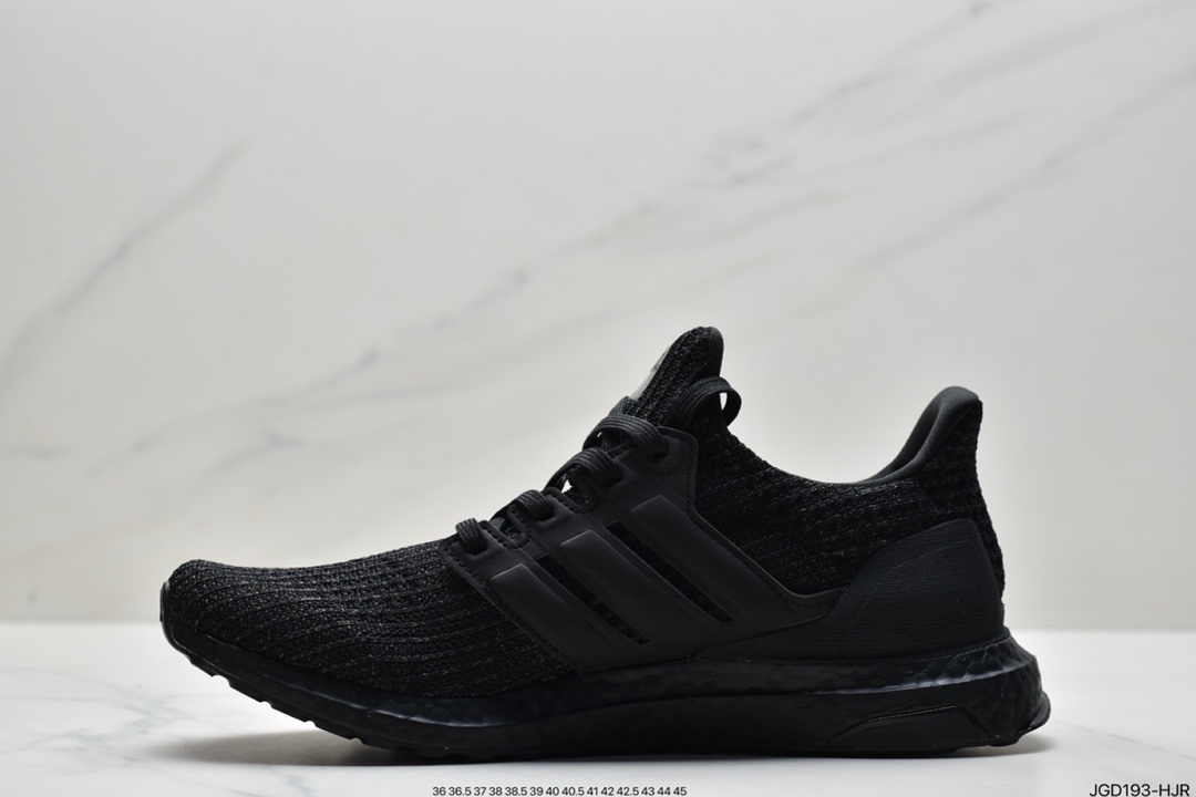 跑鞋, Ultra Boost, Triple Black, Boost, Black, Adidas Ultra Boost, Adidas - 阿迪达斯 Adidas Ultra Boost Triple Black UB4.0爆米花减震跑鞋 全黑 货号：BB6171