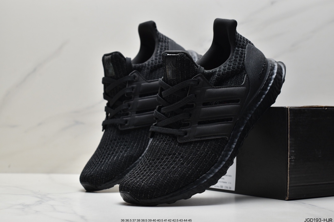 跑鞋, Ultra Boost, Triple Black, Boost, Black, Adidas Ultra Boost, Adidas - 阿迪达斯 Adidas Ultra Boost Triple Black UB4.0爆米花减震跑鞋 全黑 货号：BB6171