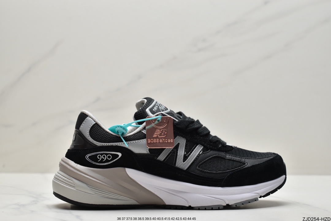 新百伦New Balance in USA M990V6系列美产老爹鞋跑步鞋“黑泥灰银3M”